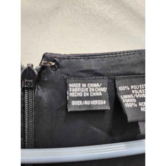 VTG Liz Claiborne Night Womens Maxi Dress Size 16 Black Short Sleeve Cocktail - Picture 5 of 8